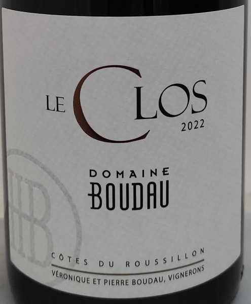Domaine Boudau Le Clos 2022 AOP Côtes du Roussillon, Rotwein, trocken, 0,75l